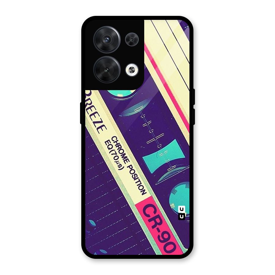 Old Casette Shade Glass Back Case for Oppo Reno8 5G