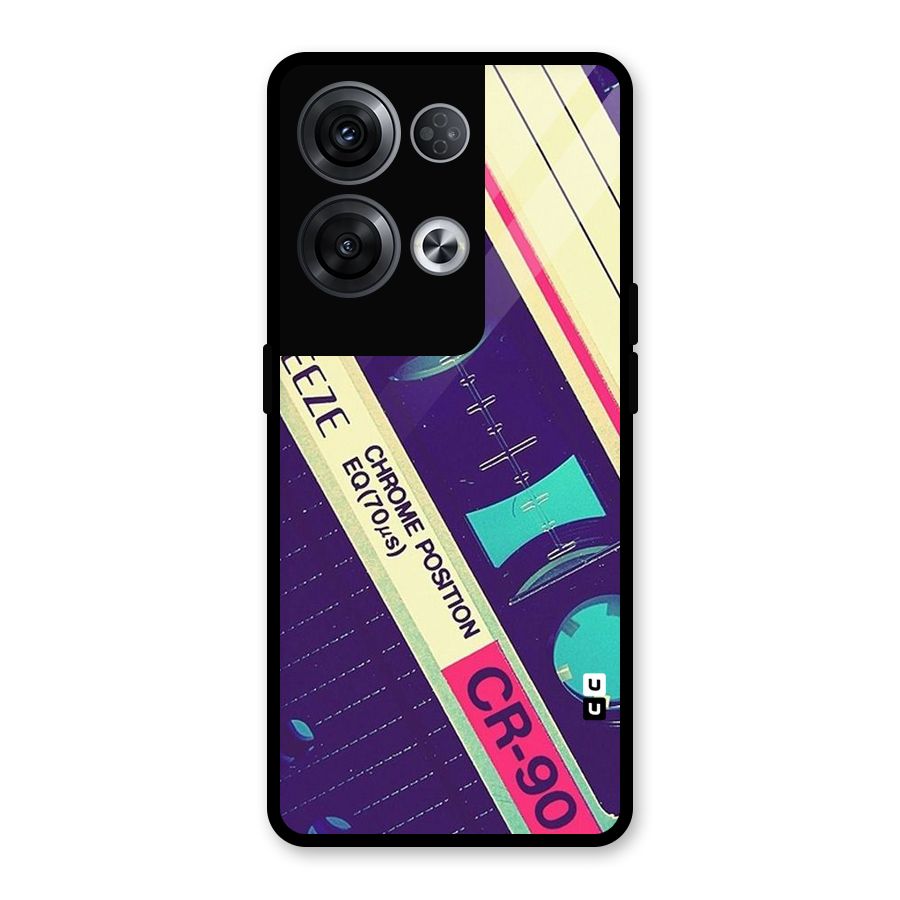 Old Casette Shade Glass Back Case for Oppo Reno8 Pro 5G