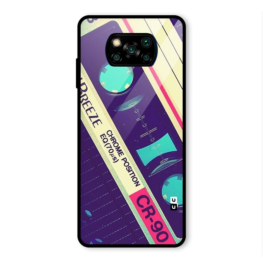 Old Casette Shade Glass Back Case for Poco X3 Pro