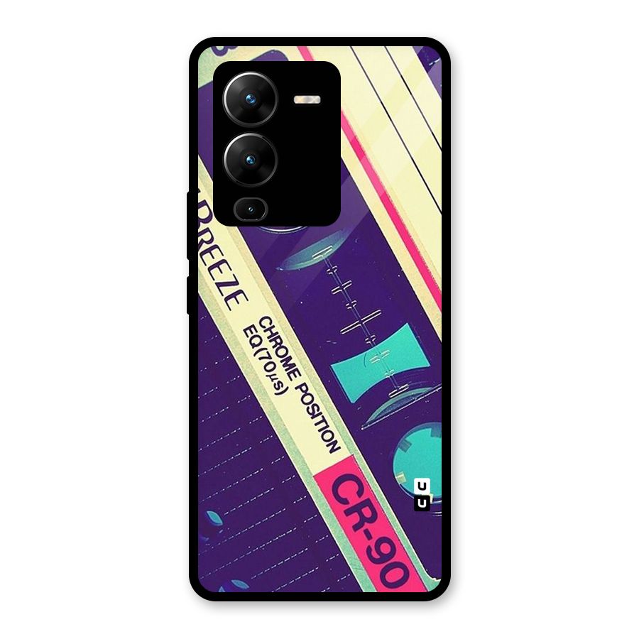 Old Casette Shade Glass Back Case for Vivo V25 Pro
