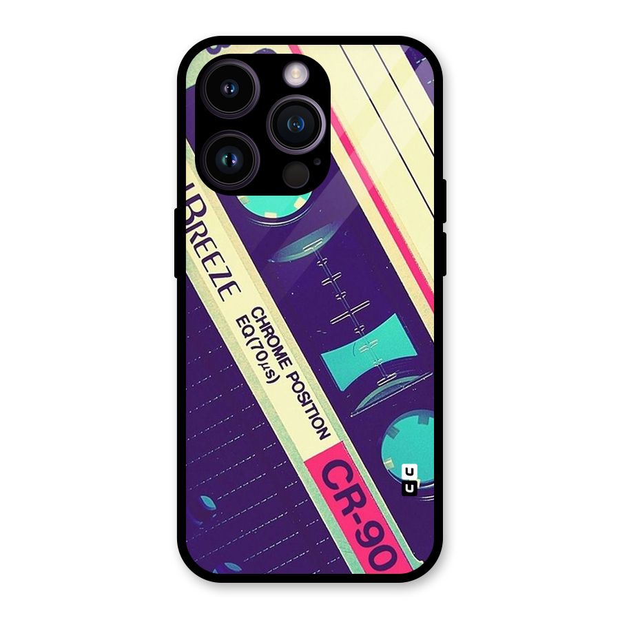 Old Casette Shade Glass Back Case for iPhone 14 Pro