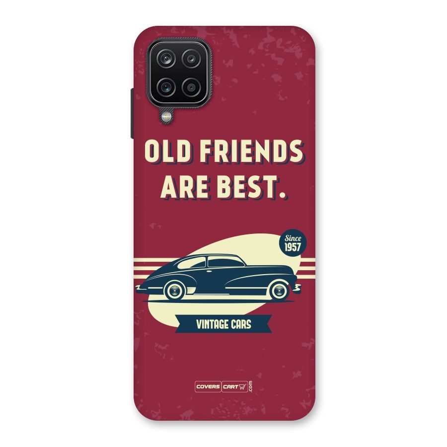 Old Friends Vintage Car Back Case for Galaxy A12