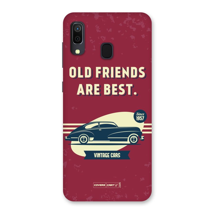 Old Friends Vintage Car Back Case for Galaxy A20