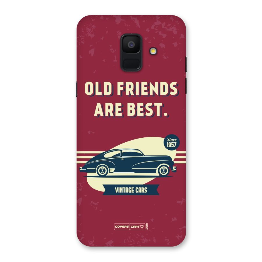 Old Friends Vintage Car Back Case for Galaxy A6 (2018)