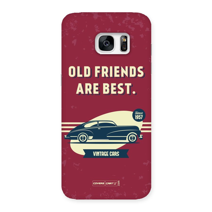 Old Friends Vintage Car Back Case for Galaxy S7 Edge