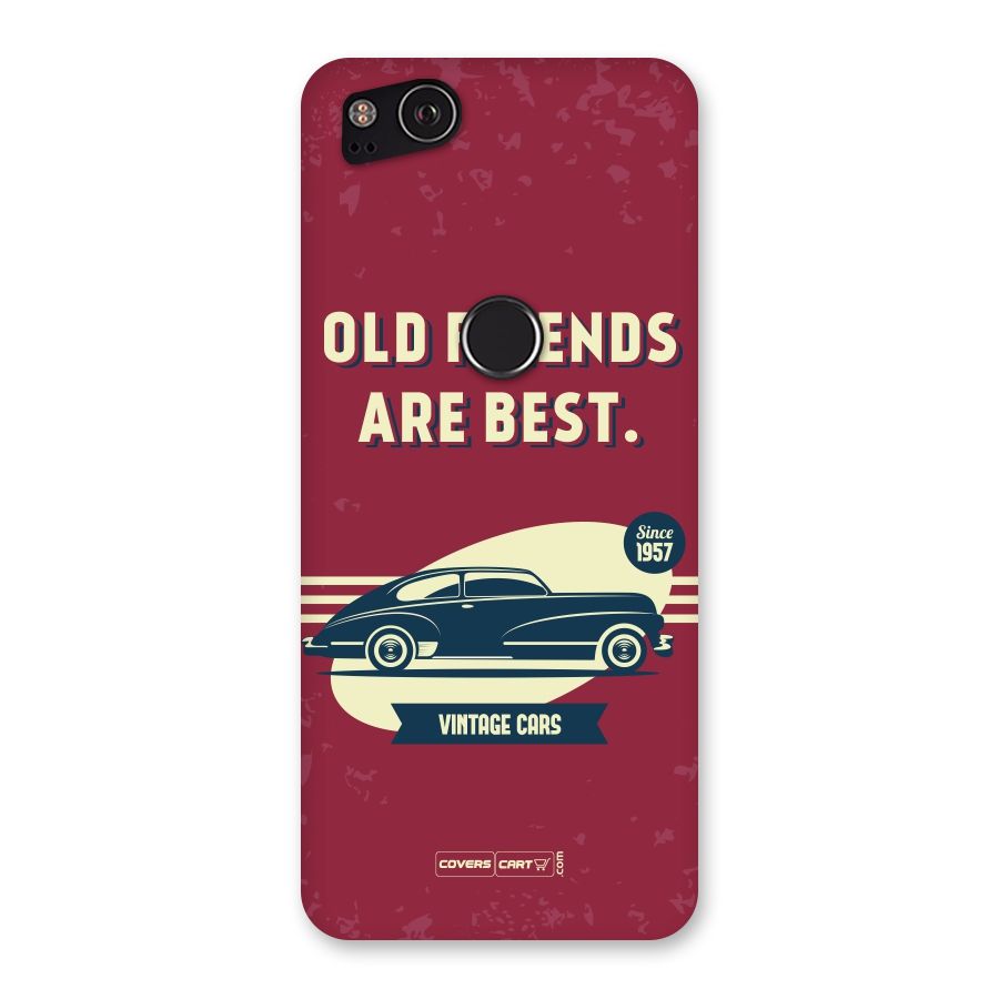 Old Friends Vintage Car Back Case for Google Pixel 2