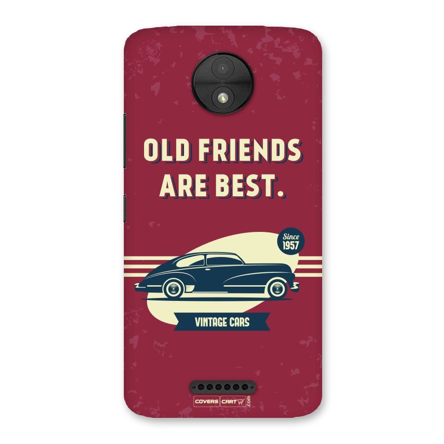 Old Friends Vintage Car Back Case for Moto C
