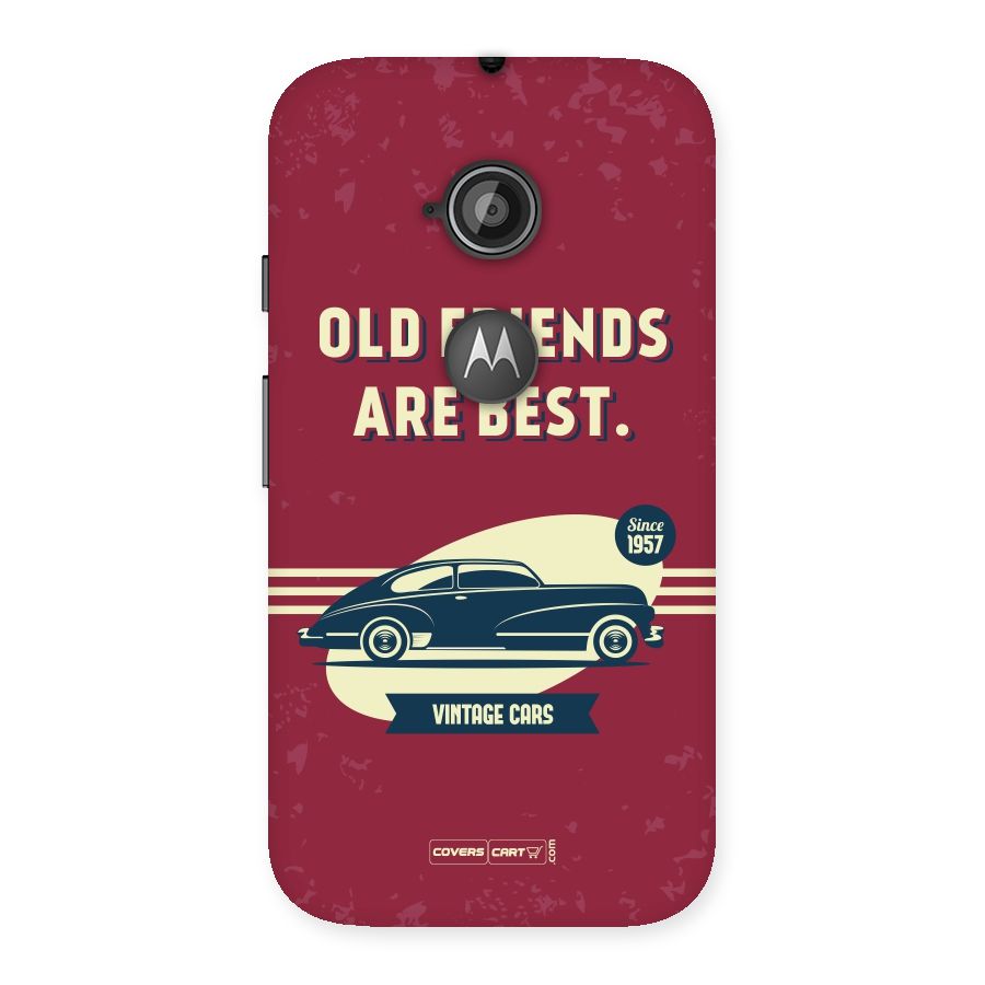 Old Friends Vintage Car Back Case for Moto E 2nd Gen