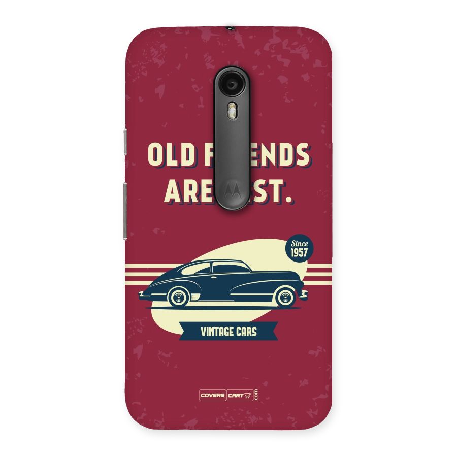 Old Friends Vintage Car Back Case for Moto G Turbo