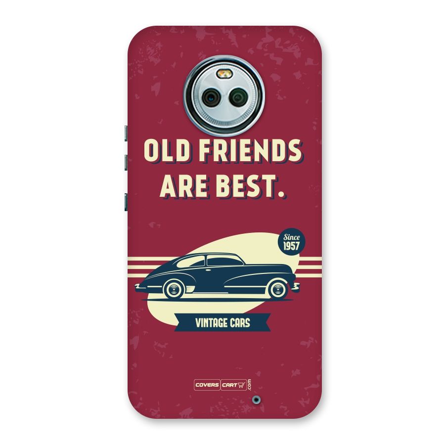 Old Friends Vintage Car Back Case for Moto X4