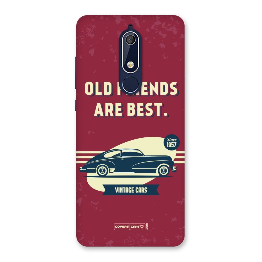 Old Friends Vintage Car Back Case for Nokia 5.1