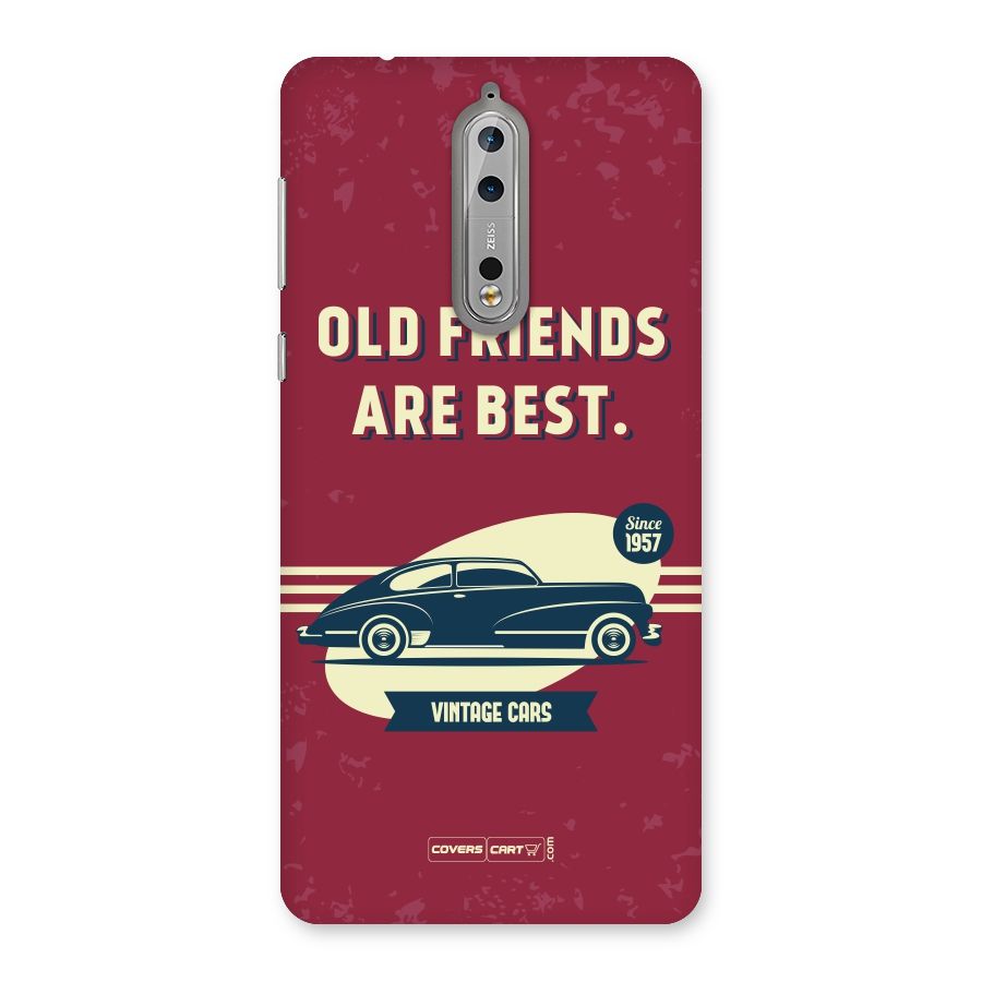Old Friends Vintage Car Back Case for Nokia 8