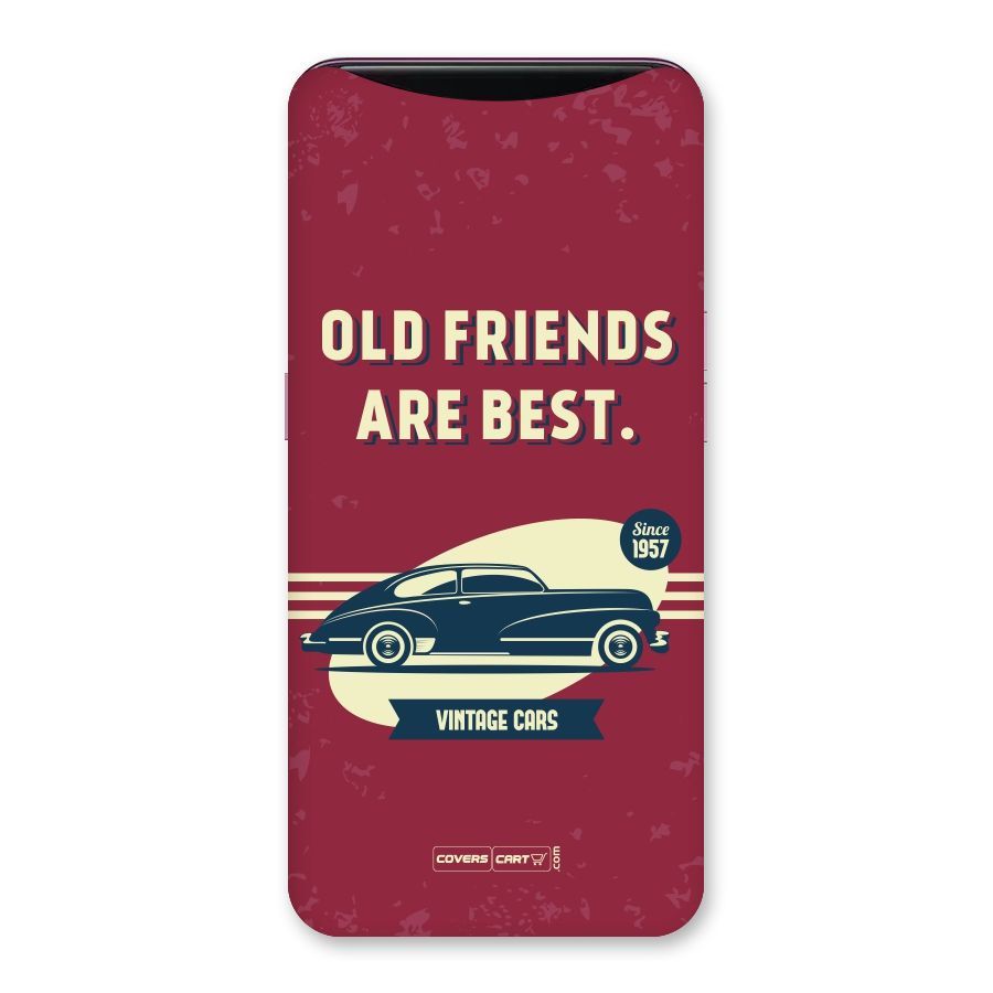 Old Friends Vintage Car Back Case for Oppo Find X