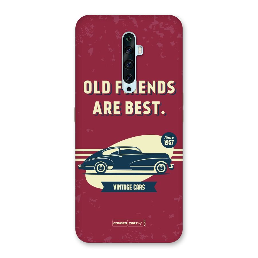 Old Friends Vintage Car Back Case for Oppo Reno2 F