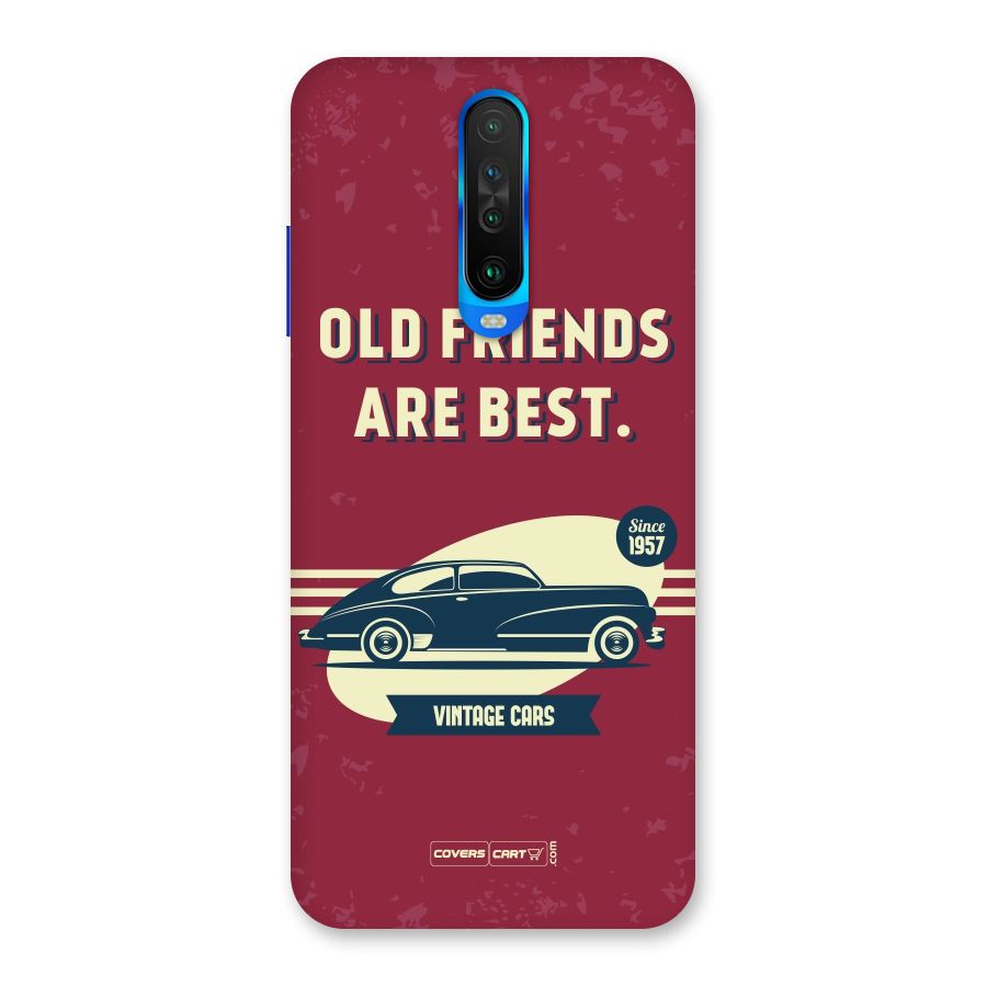 Old Friends Vintage Car Back Case for Poco X2