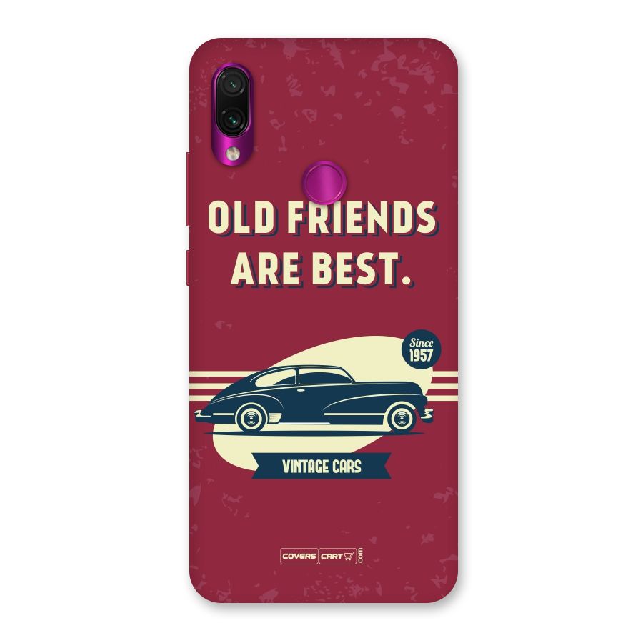 Old Friends Vintage Car Back Case for Redmi Note 7 Pro