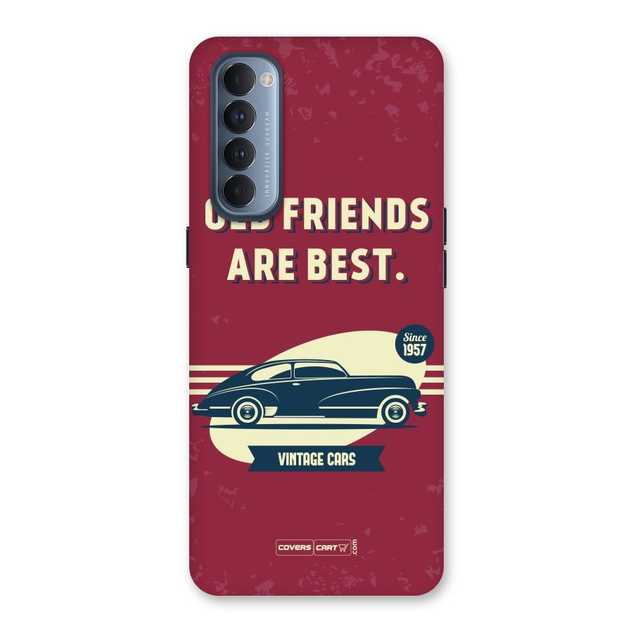 Old Friends Vintage Car Back Case for Reno4 Pro