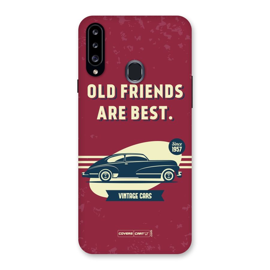 Old Friends Vintage Car Back Case for Samsung Galaxy A20s