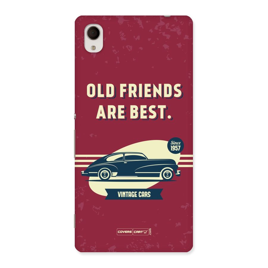 Old Friends Vintage Car Back Case for Xperia M4 Aqua