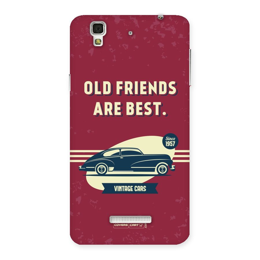 Old Friends Vintage Car Back Case for YU Yureka Plus