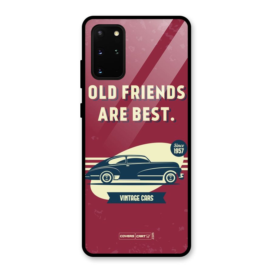 Old Friends Vintage Car Glass Back Case for Galaxy S20 Plus