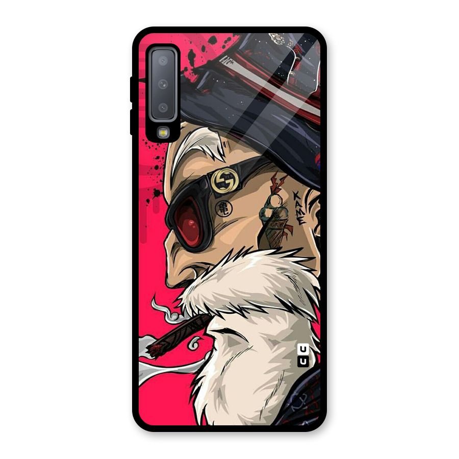 Old Man Swag Glass Back Case for Galaxy A7 (2018)