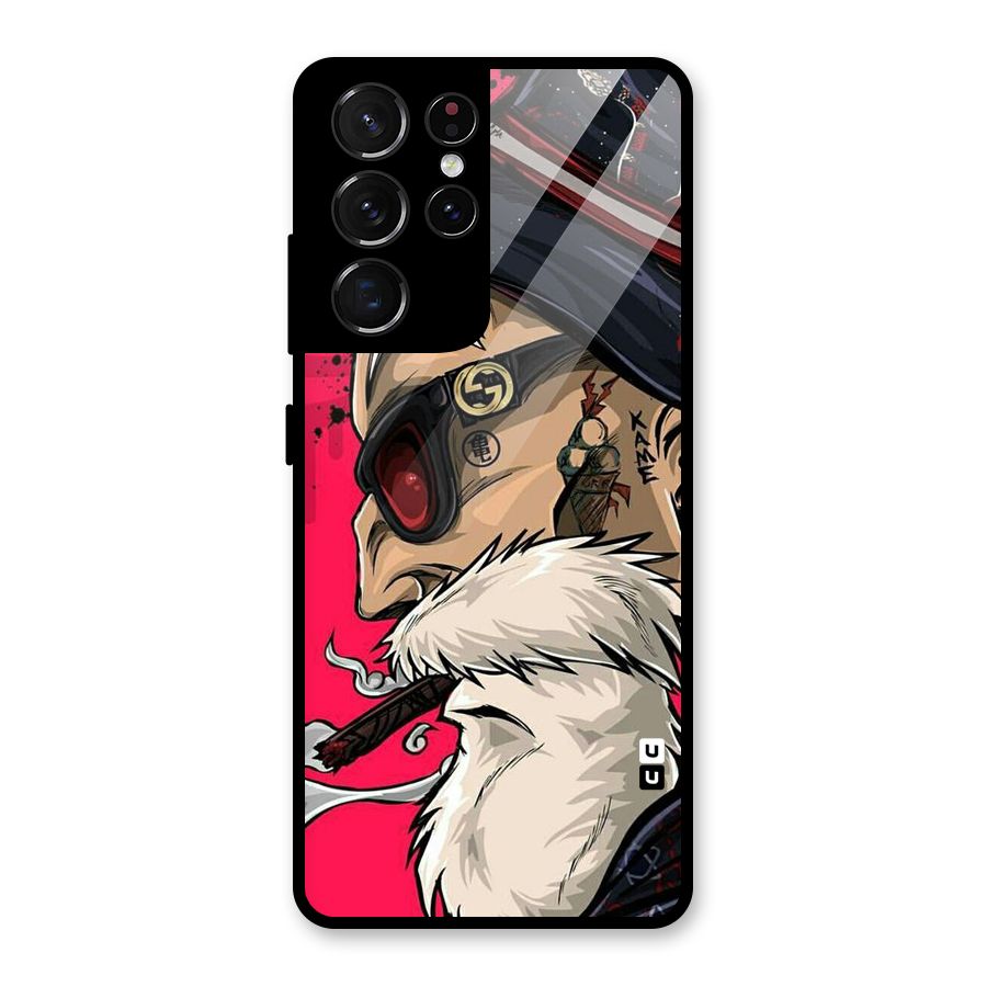 Old Man Swag Glass Back Case for Galaxy S21 Ultra 5G