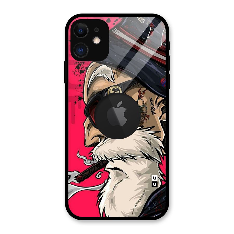 Old Man Swag Glass Back Case for iPhone 11 Logo Cut