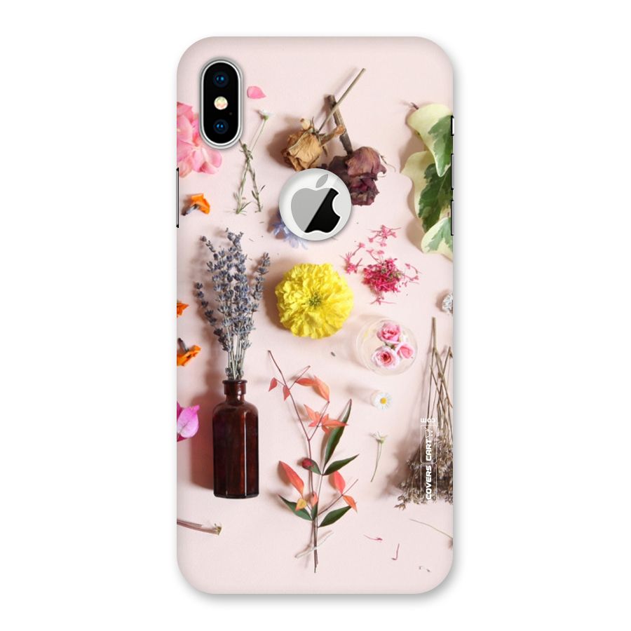 Old Petals Back Case for iPhone X Logo Cut