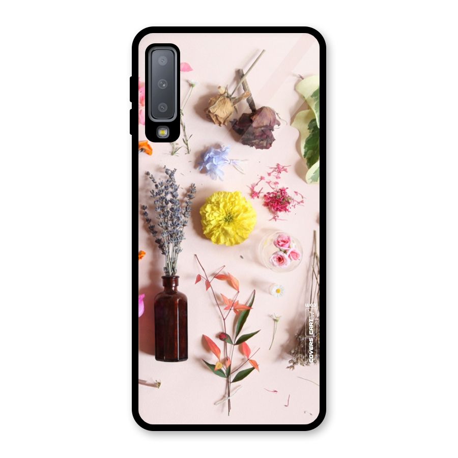 Old Petals Glass Back Case for Galaxy A7 (2018)