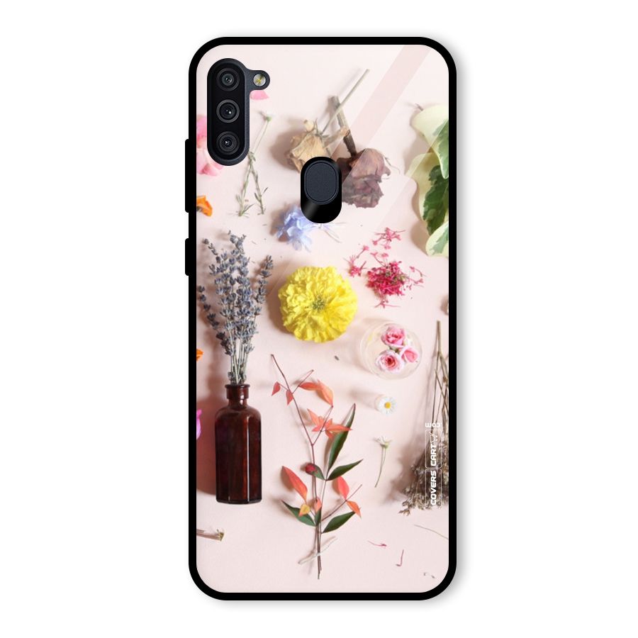 Old Petals Glass Back Case for Galaxy M11