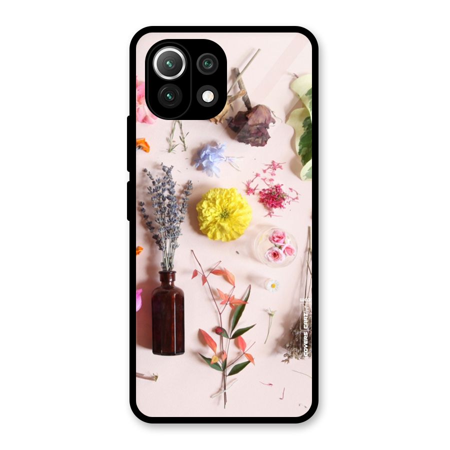 Old Petals Glass Back Case for Mi 11 Lite