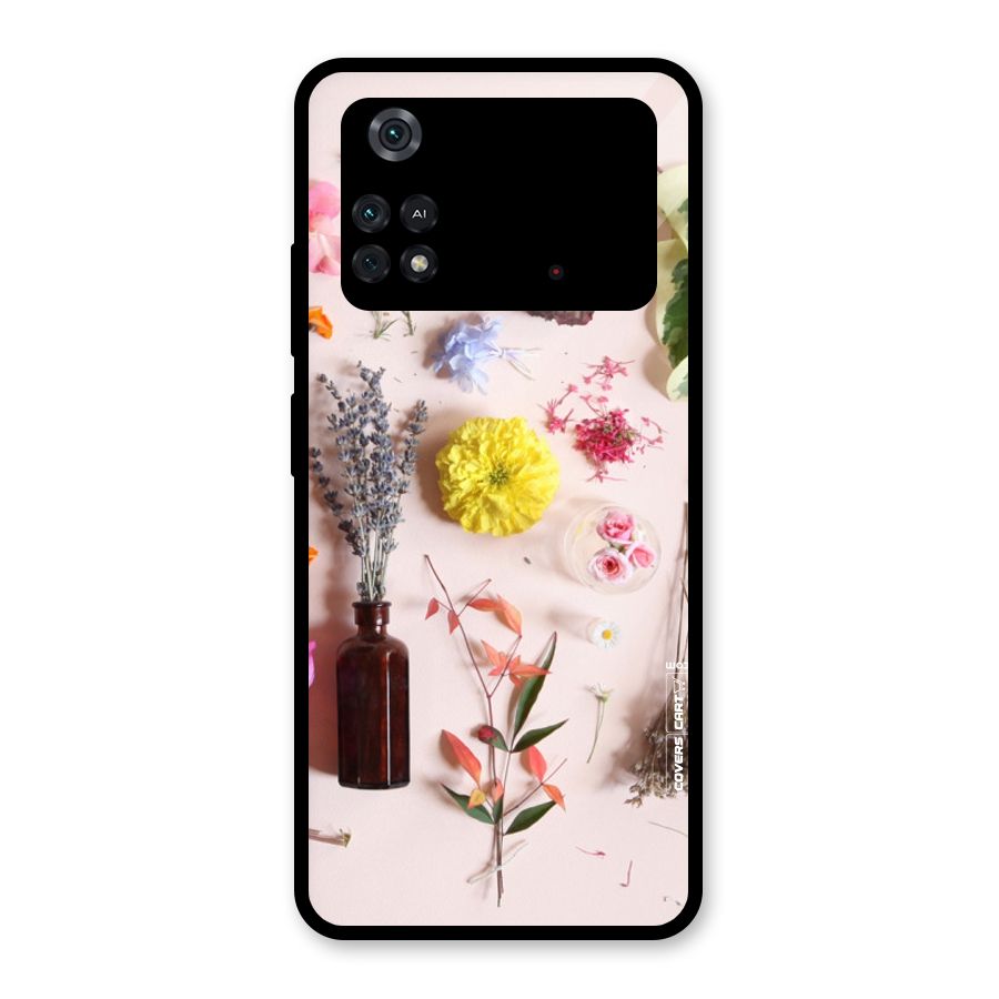 Old Petals Glass Back Case for Poco M4 Pro 4G