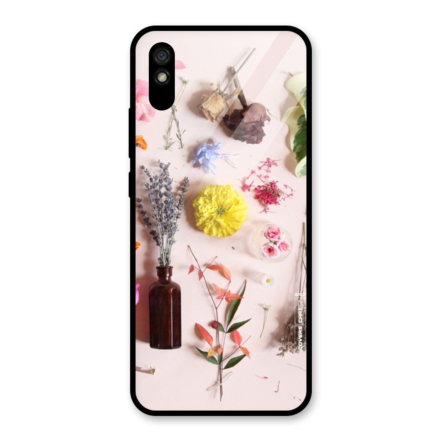 Old Petals Glass Back Case for Redmi 9A