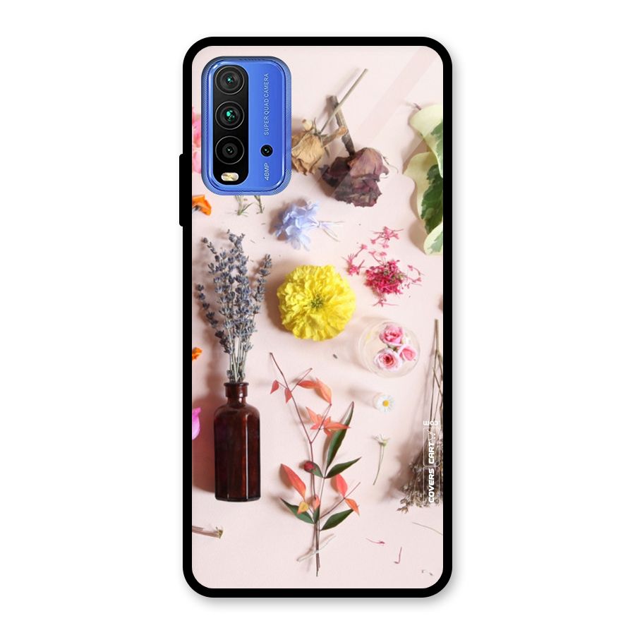 Old Petals Glass Back Case for Redmi 9 Power