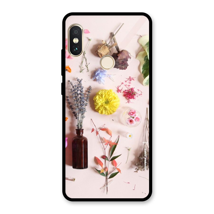Old Petals Glass Back Case for Redmi Note 5 Pro