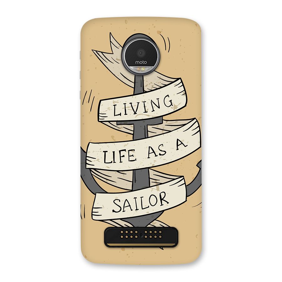 Old School Anchor Back Case for Moto Z Play