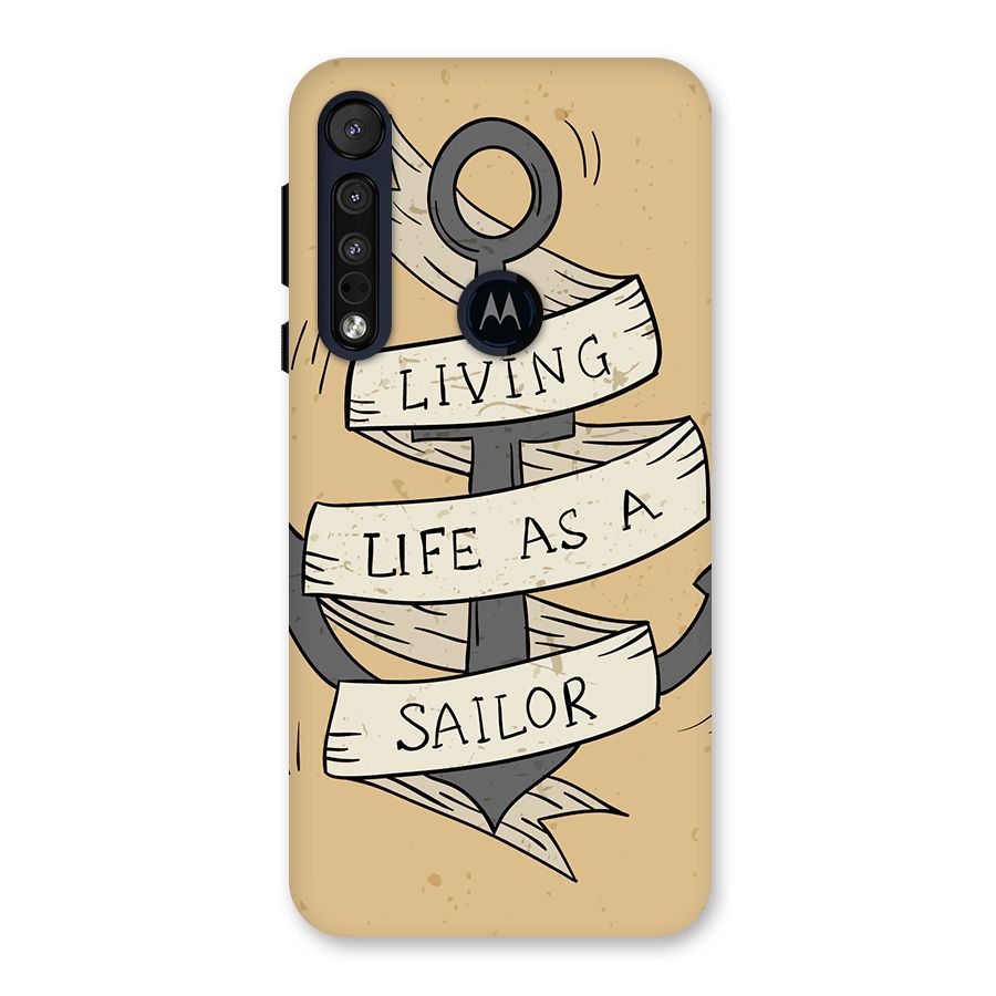 Old School Anchor Back Case for Motorola One Macro