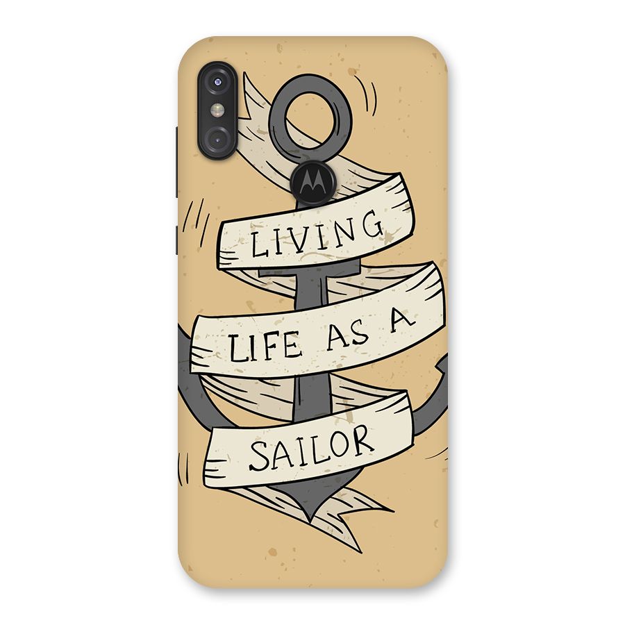 Old School Anchor Back Case for Motorola One Power