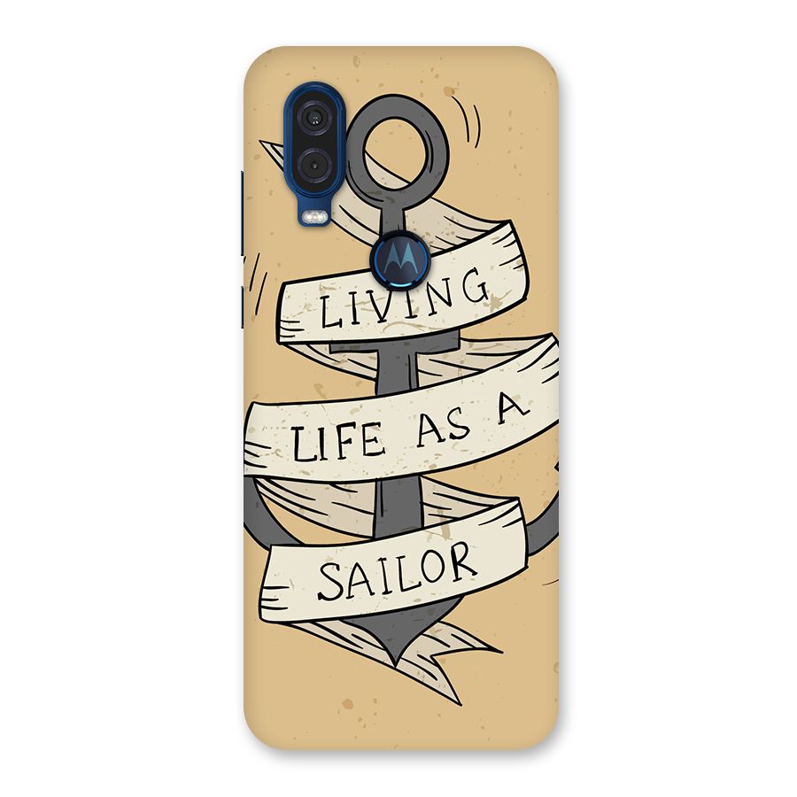 Old School Anchor Back Case for Motorola One Vision