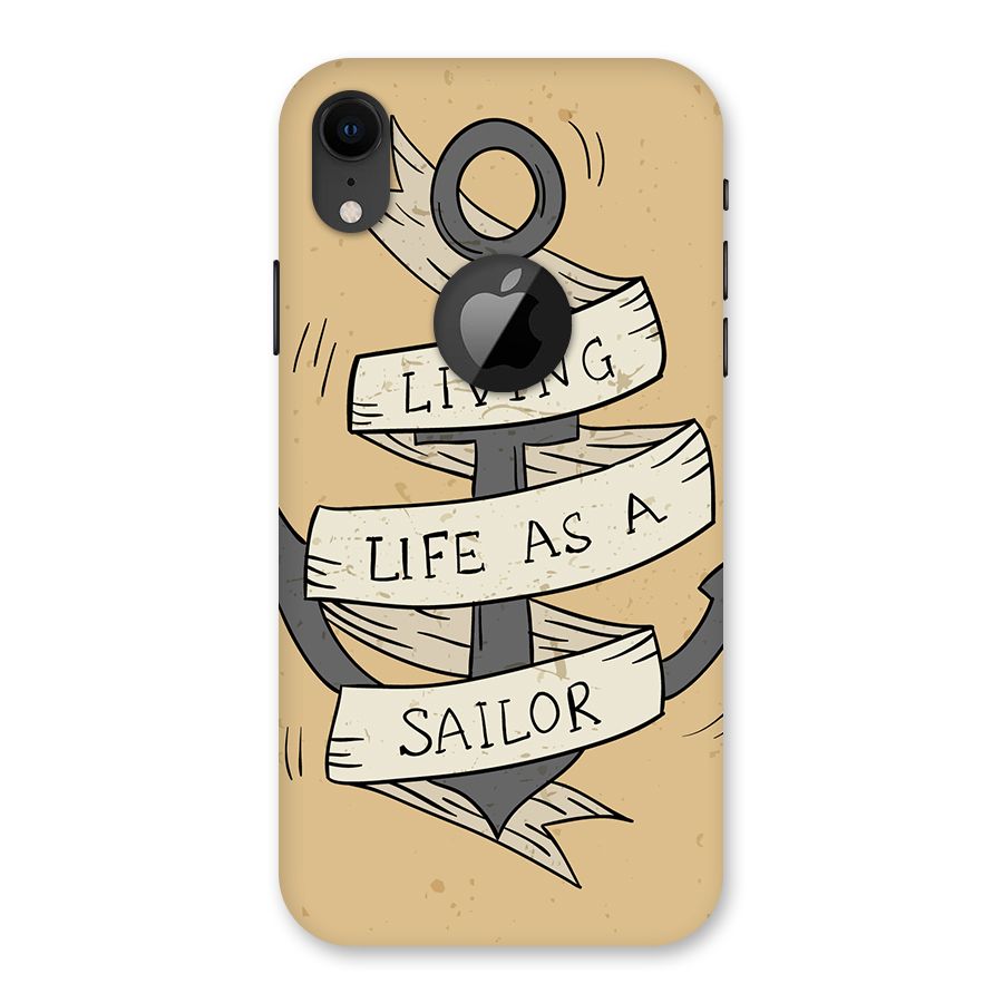 Old School Anchor Back Case for iPhone XR Logo Cut