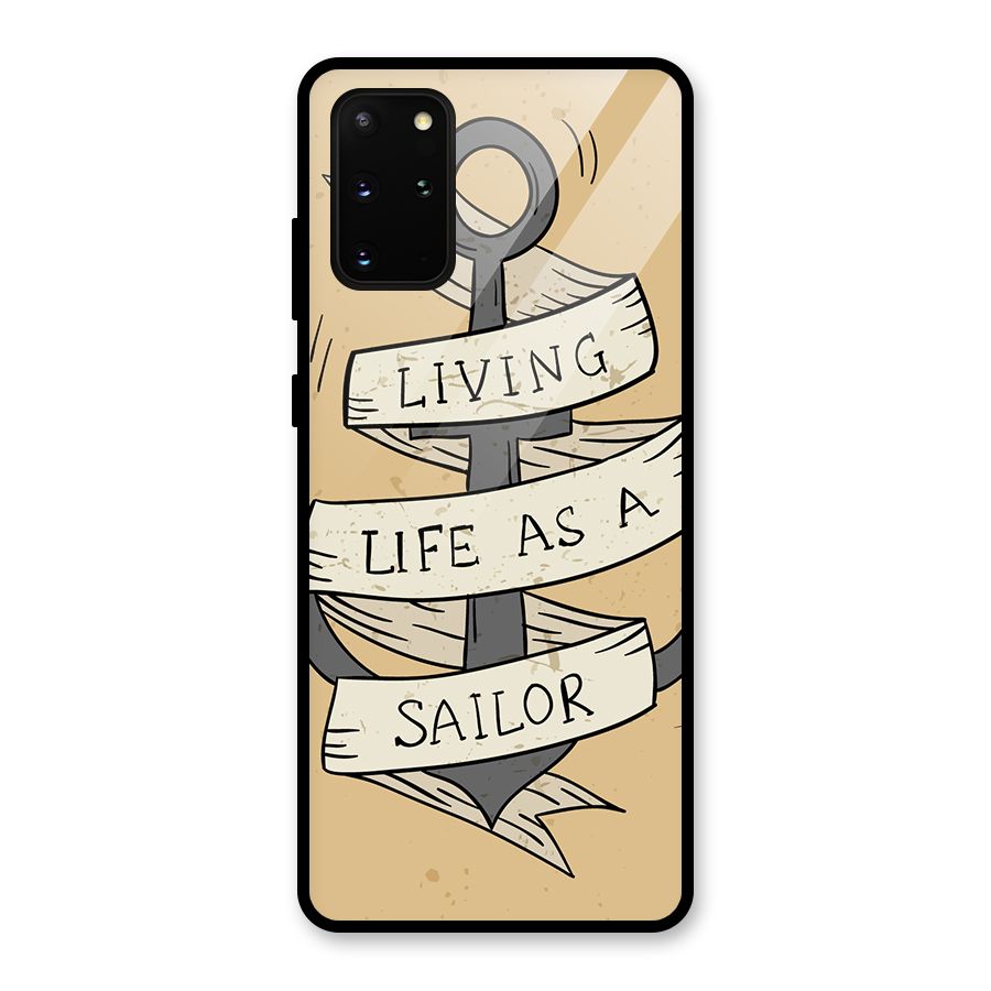 Old School Anchor Glass Back Case for Galaxy S20 Plus