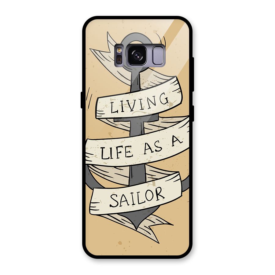 Old School Anchor Glass Back Case for Galaxy S8
