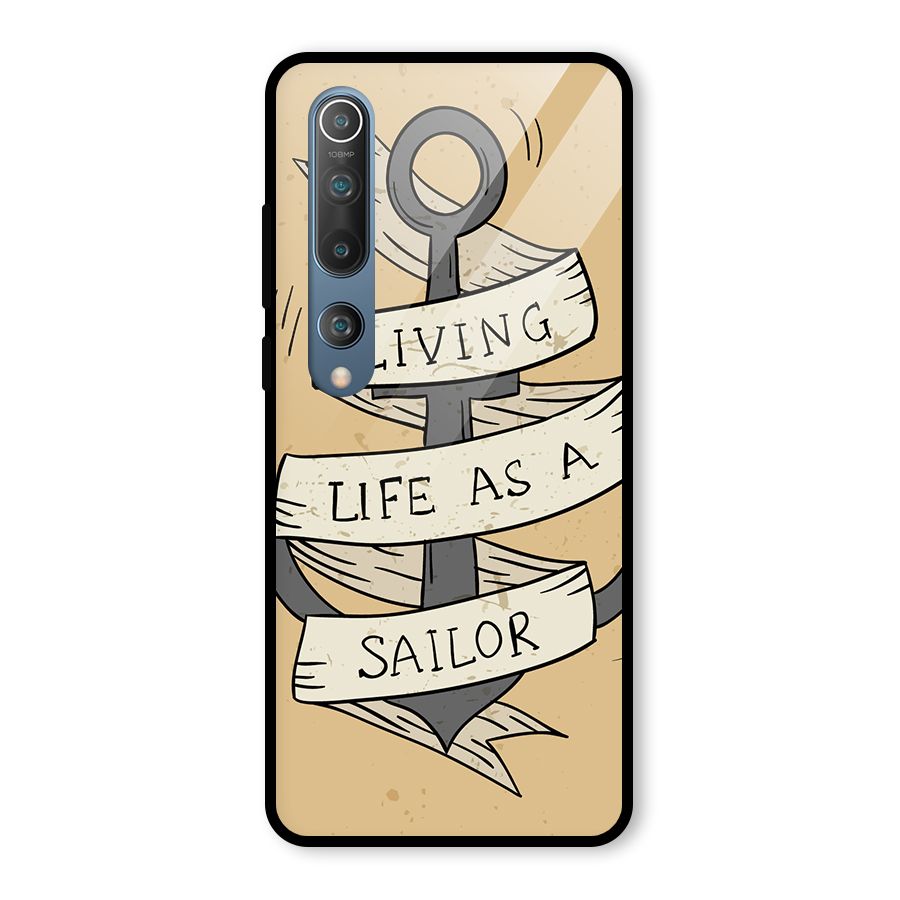 Old School Anchor Glass Back Case for Mi 10