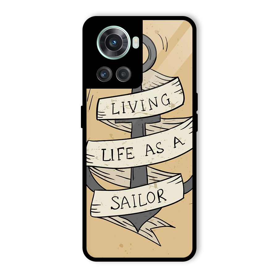 Old School Anchor Glass Back Case for OnePlus 10R