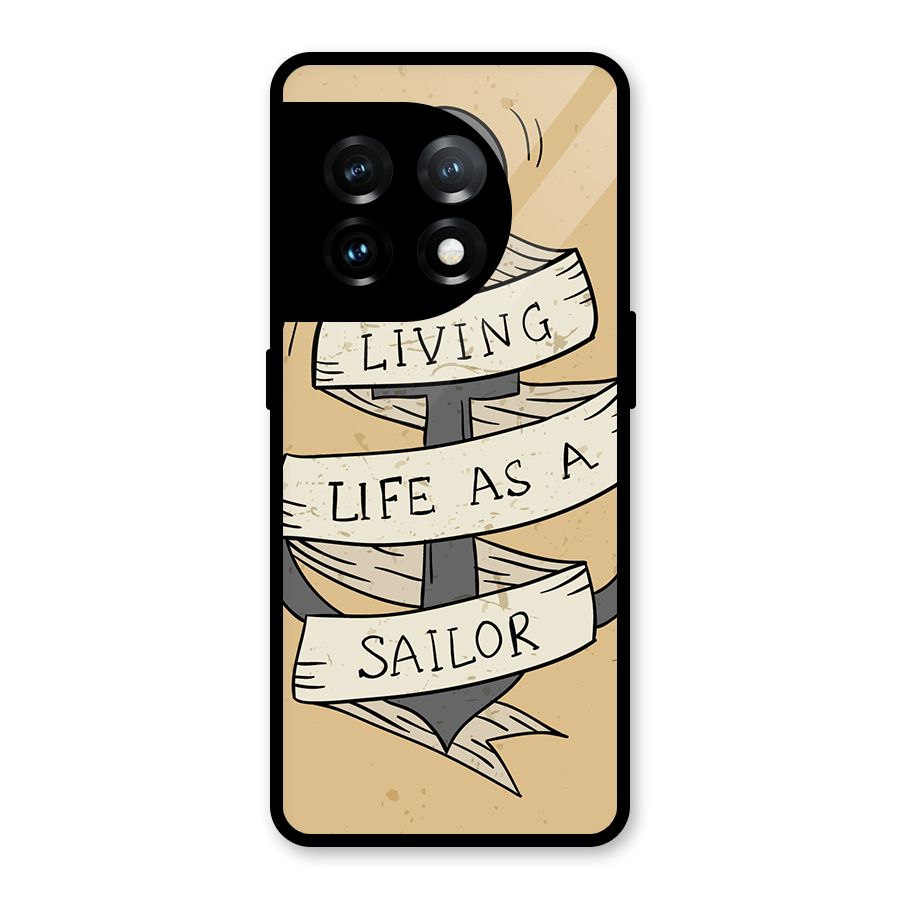 Old School Anchor Glass Back Case for OnePlus 11