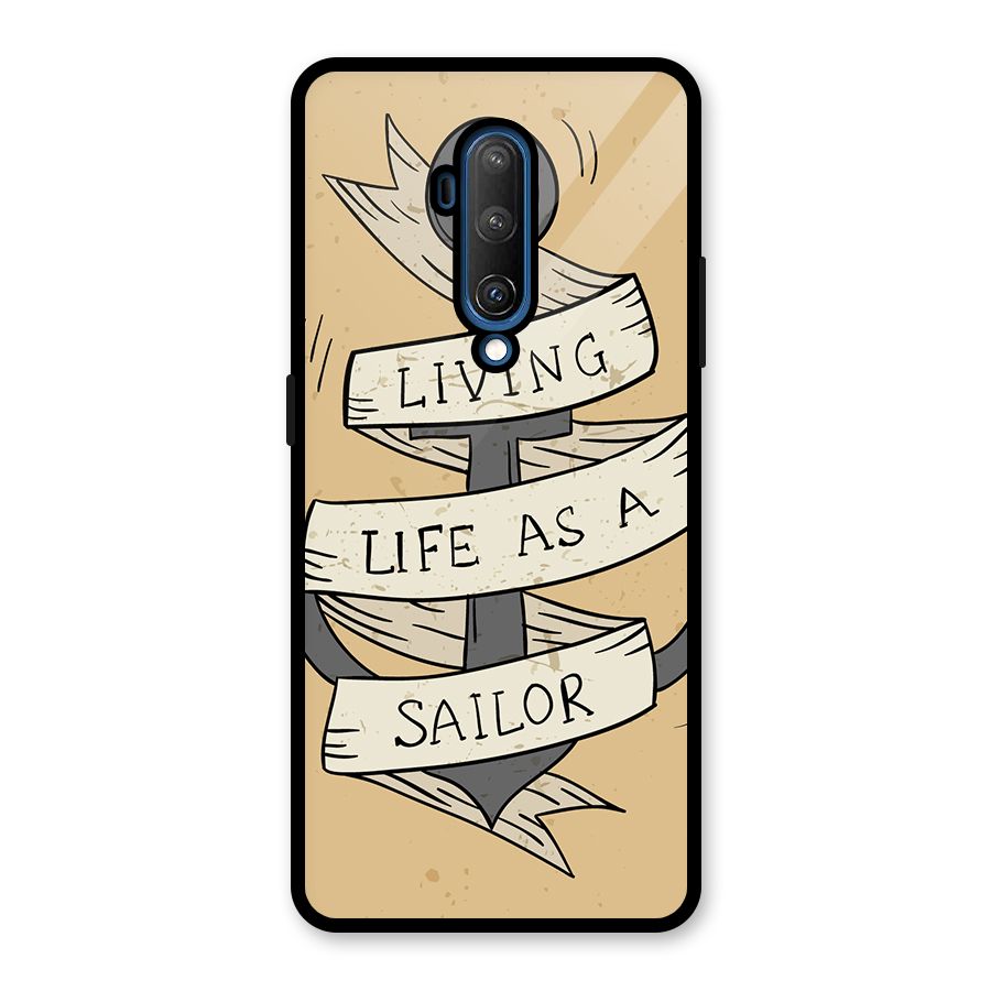 Old School Anchor Glass Back Case for OnePlus 7T Pro