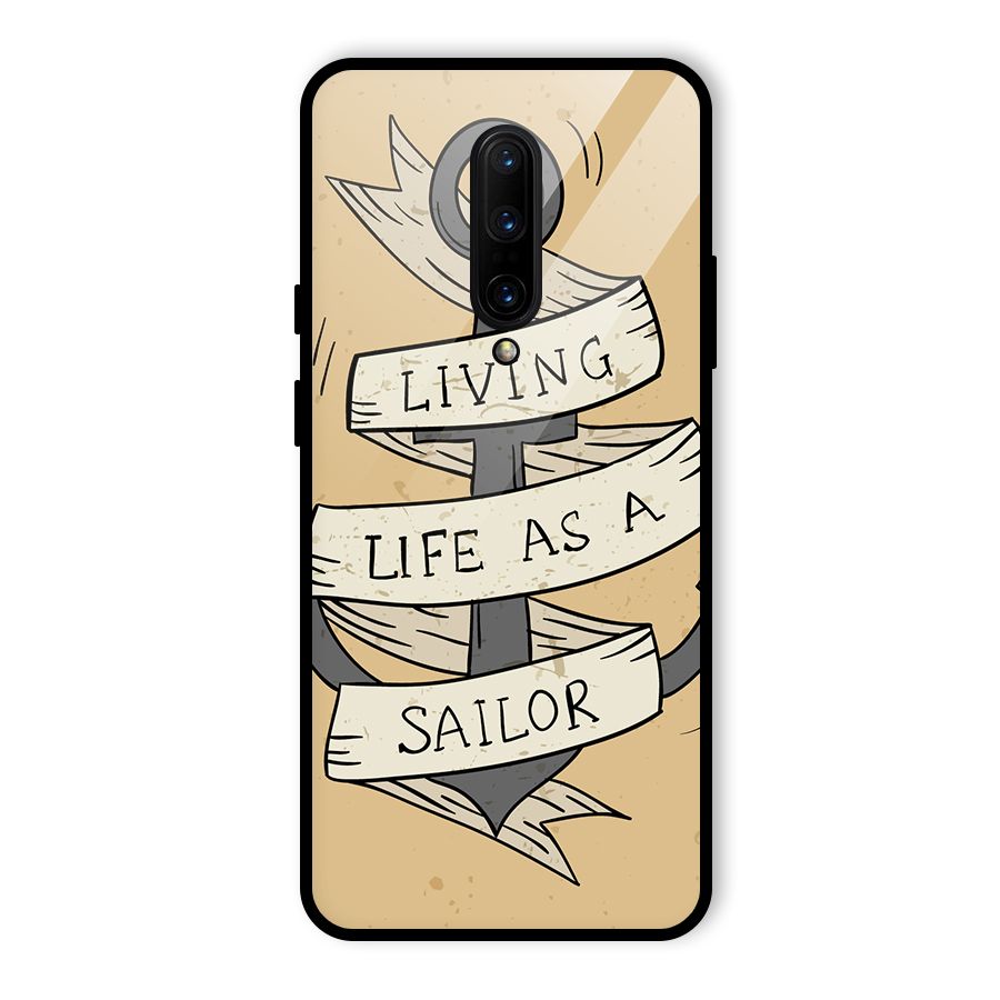 Old School Anchor Glass Back Case for OnePlus 7 Pro