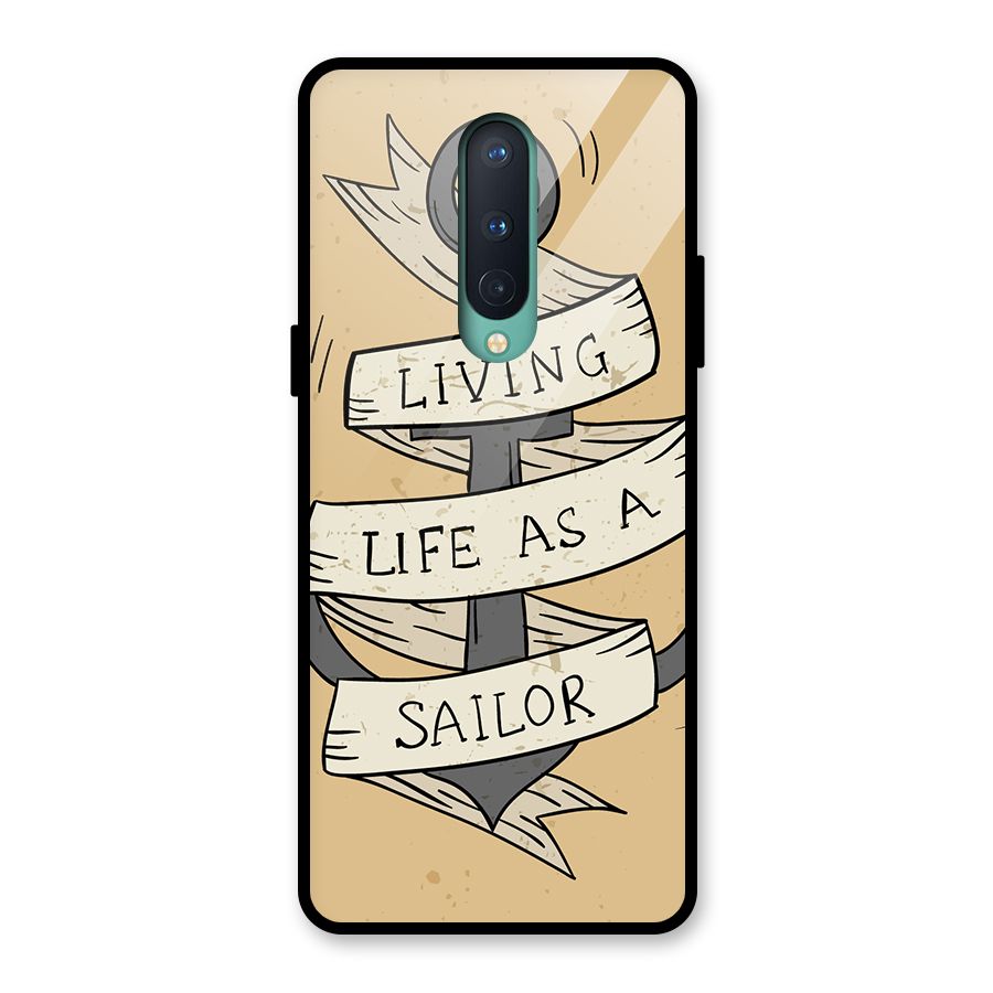 Old School Anchor Glass Back Case for OnePlus 8