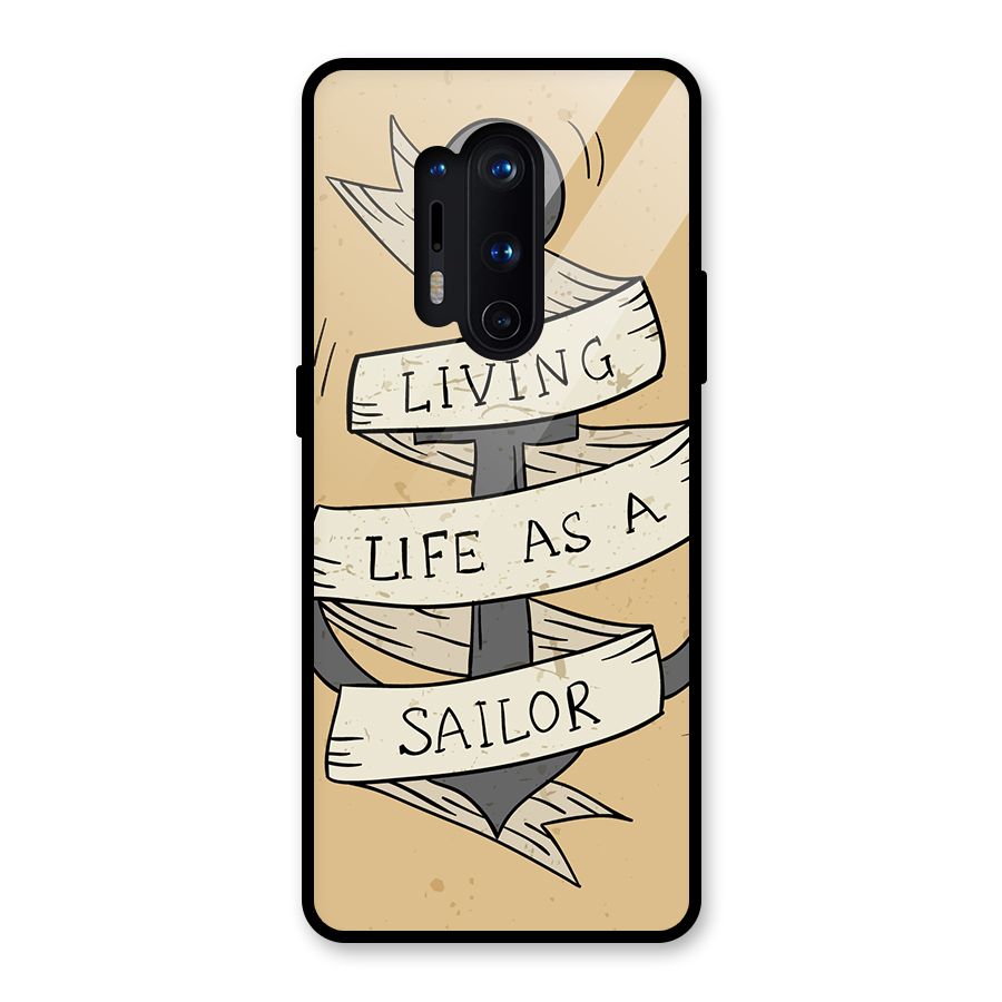 Old School Anchor Glass Back Case for OnePlus 8 Pro